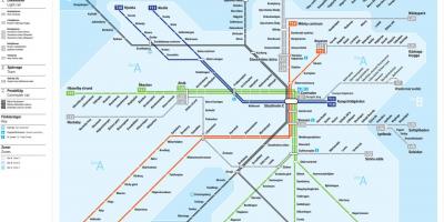 Sl tunnelbana地図