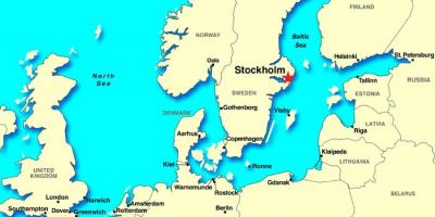 ストックホルムの地図欧州
