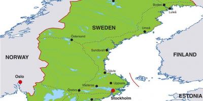 資本市のスウェーデンの地図