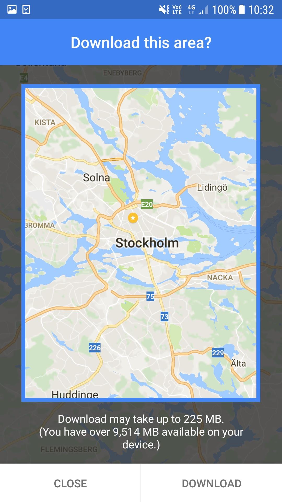 オフラインのストックホルムの地図