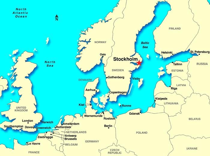 ストックホルムの地図欧州