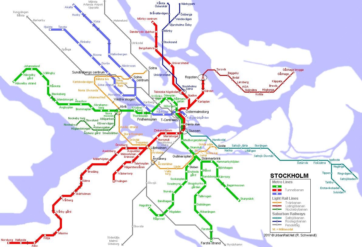 チューブストックホルムの地図