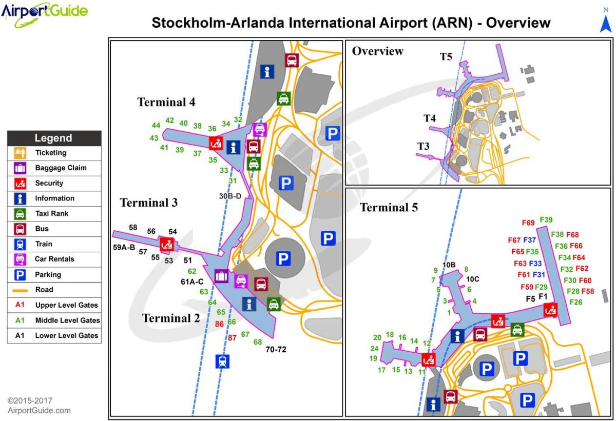 ストックホルムarlanda空港地図