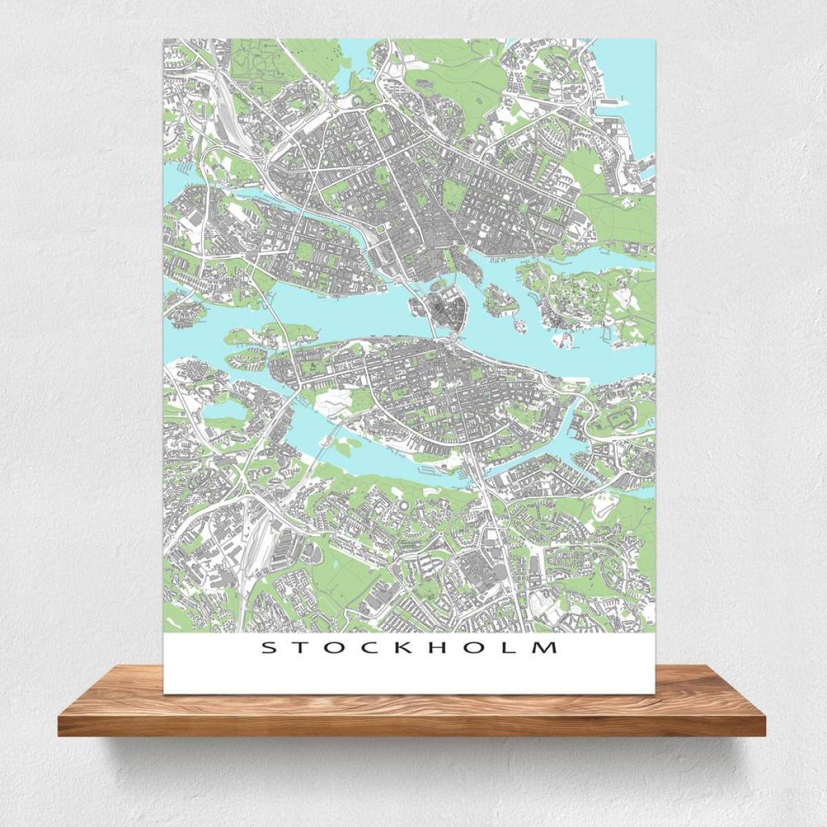地図のストックホルムの地図を印刷
