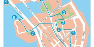 ストックホルムのガムラスタンの地図