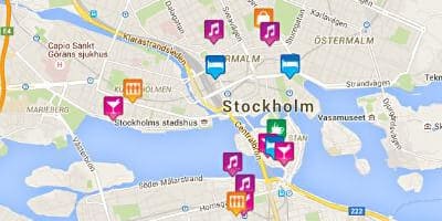地図のゲイ-ストックホルムの地図