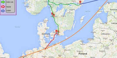 フェリーストックホルムの地図