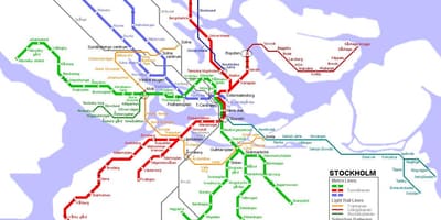 地図地下鉄のストックホルム