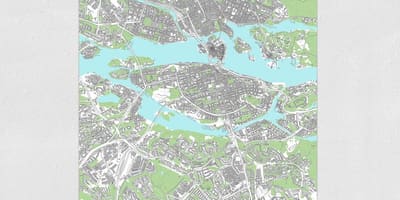 地図のストックホルムの地図を印刷