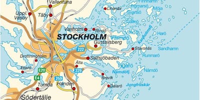 ストックホルムの地図