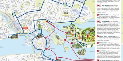 地図のストックホルムの港