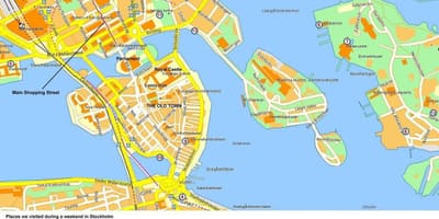 地図のストックホルムクルーズターミナル