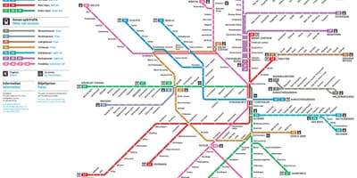 ストックホルムスウェーデンのメトロ地図