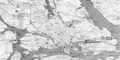 地図のストックホルム旧市街