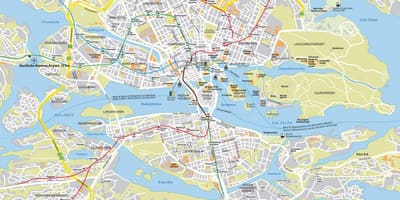 地図のストックホルム通り