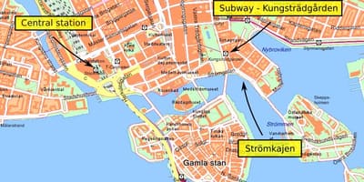 ストックホルム中央地図