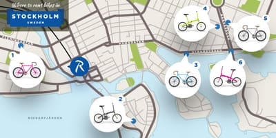 ストックホルム市バイクの地図