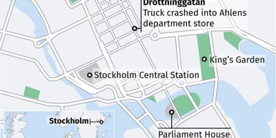 地図drottninggatanストックホルム