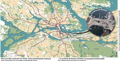 地図slussenストックホルム