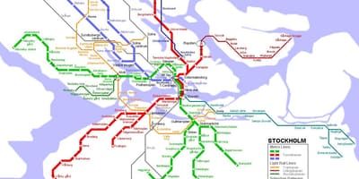 スウェーデンtunnelbana地図